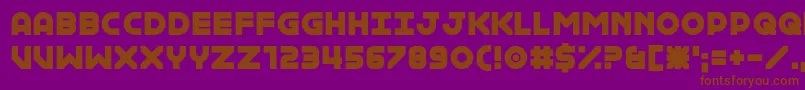 Internal Rainbows Font – Brown Fonts on Purple Background