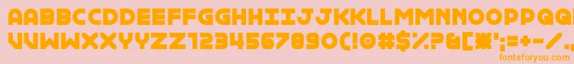 Internal Rainbows Font – Orange Fonts on Pink Background