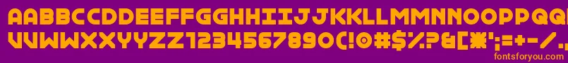 Internal Rainbows Font – Orange Fonts on Purple Background