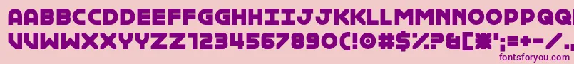 Internal Rainbows Font – Purple Fonts on Pink Background