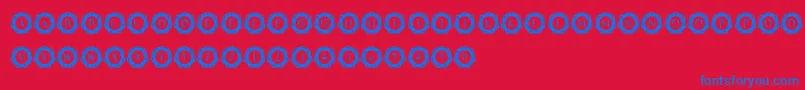 Police InternationalCapitals – polices bleues sur fond rouge