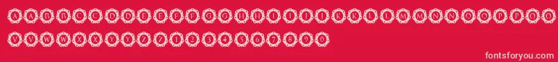 InternationalCapitals Font – Pink Fonts on Red Background