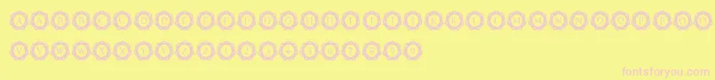 InternationalCapitals Font – Pink Fonts on Yellow Background