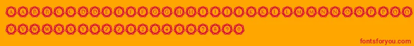 InternationalCapitals Font – Red Fonts on Orange Background