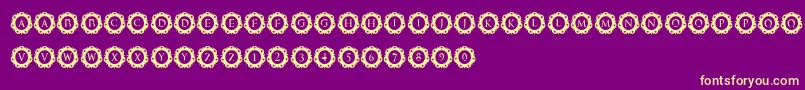 InternationalCapitals Font – Yellow Fonts on Purple Background