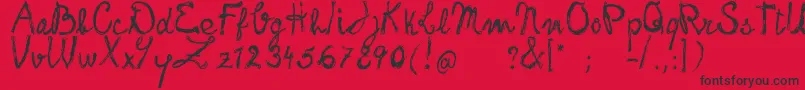 fuente FrankHandwritingFreeVersion – Fuentes Negras Sobre Fondo Rojo