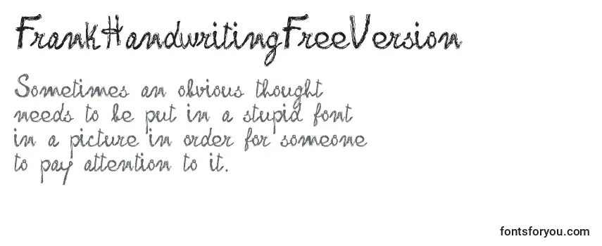 Review of the FrankHandwritingFreeVersion Font