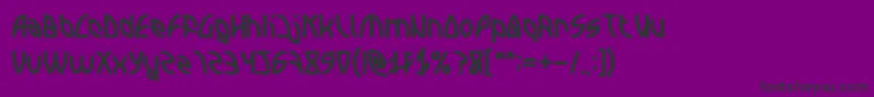 フォントINTERPLANETARY Bold – 紫の背景に黒い文字