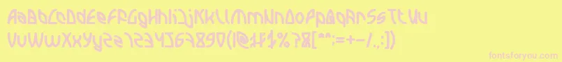 INTERPLANETARY Bold Font – Pink Fonts on Yellow Background