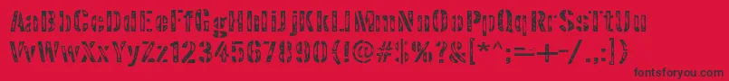 interplanetary crap Font – Black Fonts on Red Background