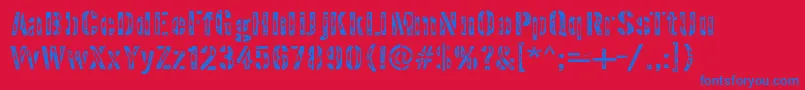 interplanetary crap Font – Blue Fonts on Red Background