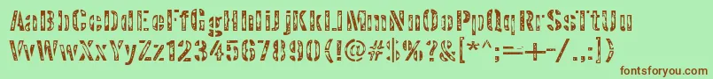 interplanetary crap Font – Brown Fonts on Green Background