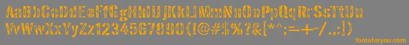 interplanetary crap Font – Orange Fonts on Gray Background