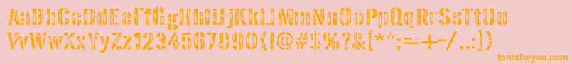 interplanetary crap Font – Orange Fonts on Pink Background