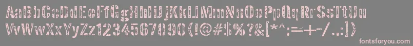 interplanetary crap-Schriftart – Rosa Schriften auf grauem Hintergrund