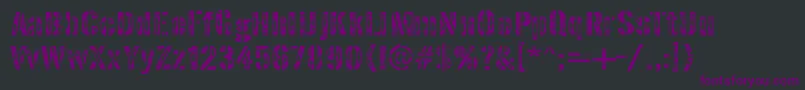 Czcionka interplanetary crap – fioletowe czcionki na czarnym tle