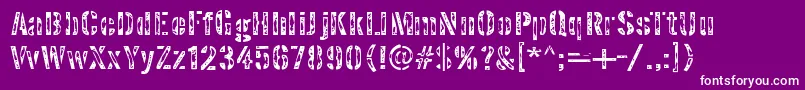 interplanetary crap Font – White Fonts on Purple Background