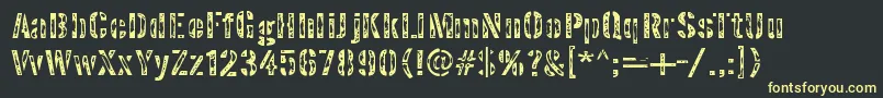 interplanetary crap Font – Yellow Fonts on Black Background