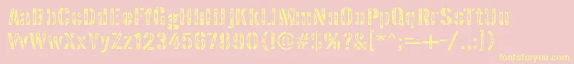 interplanetary crap Font – Yellow Fonts on Pink Background