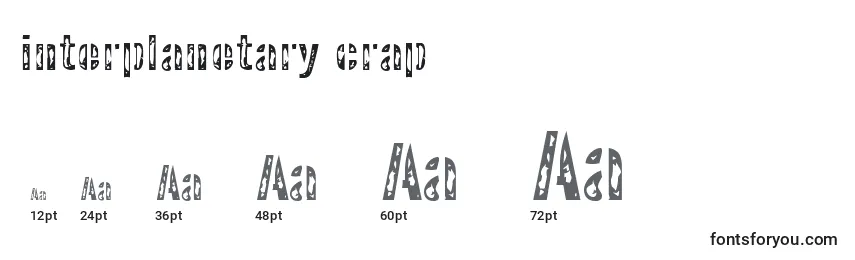 Interplanetary crap Font Sizes