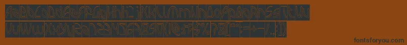 INTERPLANETARY Hollow Inverse Font – Black Fonts on Brown Background
