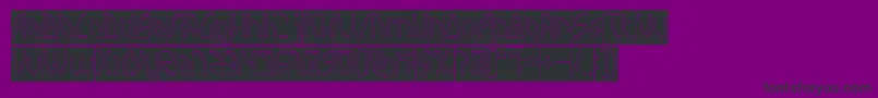 INTERPLANETARY Hollow Inverse Font – Black Fonts on Purple Background