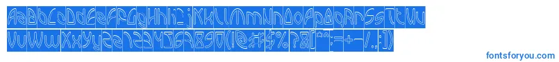 INTERPLANETARY Hollow Inverse Font – Blue Fonts