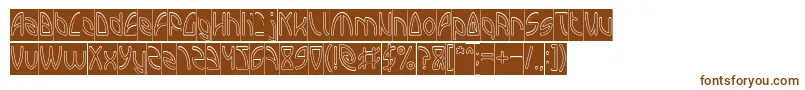 INTERPLANETARY Hollow Inverse Font – Brown Fonts