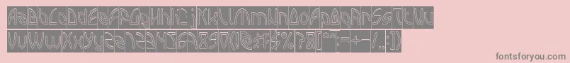 INTERPLANETARY Hollow Inverse Font – Gray Fonts on Pink Background