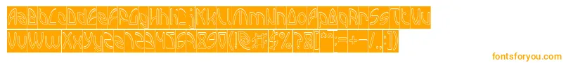 INTERPLANETARY Hollow Inverse Font – Orange Fonts on White Background