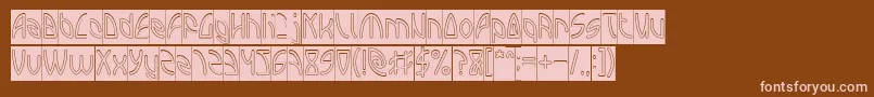 INTERPLANETARY Hollow Inverse Font – Pink Fonts on Brown Background