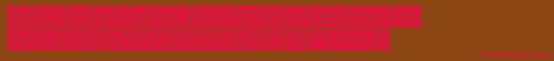 INTERPLANETARY Hollow Inverse Font – Red Fonts on Brown Background