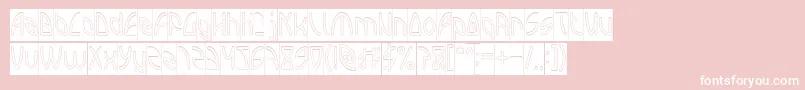 INTERPLANETARY Hollow Inverse Font – White Fonts on Pink Background