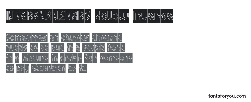 Шрифт INTERPLANETARY Hollow Inverse