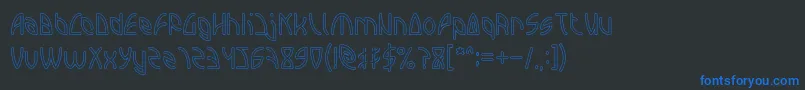 INTERPLANETARY Hollow Font – Blue Fonts on Black Background