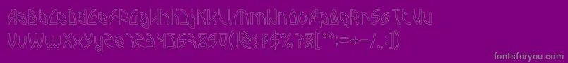 INTERPLANETARY Hollow Font – Gray Fonts on Purple Background