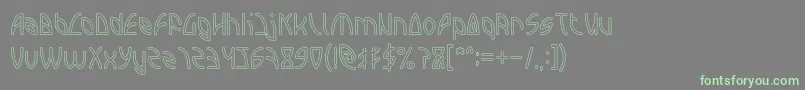 INTERPLANETARY Hollow-fontti – vihreät fontit harmaalla taustalla