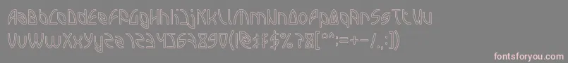 INTERPLANETARY Hollow-fontti – vaaleanpunaiset fontit harmaalla taustalla
