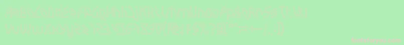 INTERPLANETARY Hollow Font – Pink Fonts on Green Background