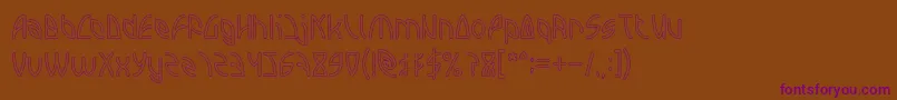 Шрифт INTERPLANETARY Hollow – фиолетовые шрифты на коричневом фоне