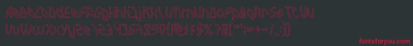 INTERPLANETARY Hollow Font – Red Fonts on Black Background