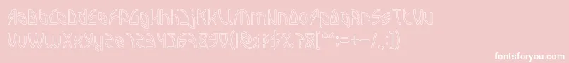 INTERPLANETARY Hollow Font – White Fonts on Pink Background