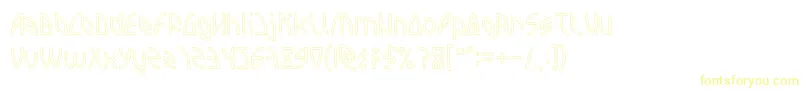 INTERPLANETARY Hollow Font – Yellow Fonts on White Background