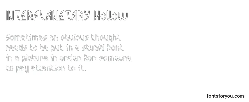 INTERPLANETARY Hollow Font