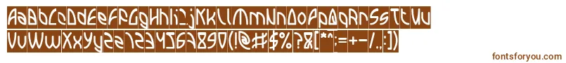Police INTERPLANETARY Inverse – polices brunes sur fond blanc
