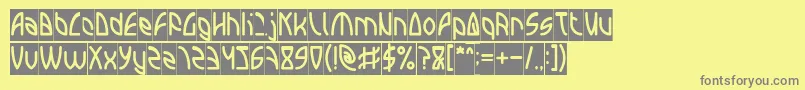 INTERPLANETARY Inverse Font – Gray Fonts on Yellow Background