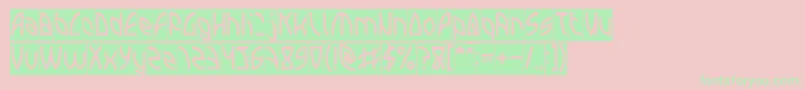 INTERPLANETARY Inverse Font – Green Fonts on Pink Background