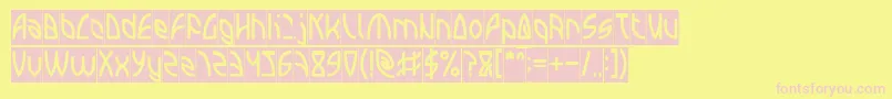 INTERPLANETARY Inverse Font – Pink Fonts on Yellow Background