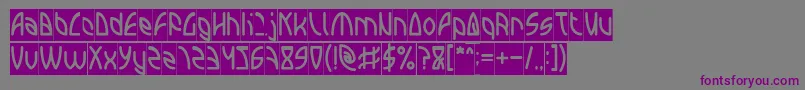 INTERPLANETARY Inverse Font – Purple Fonts on Gray Background