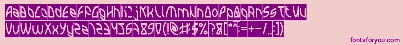 INTERPLANETARY Inverse Font – Purple Fonts on Pink Background